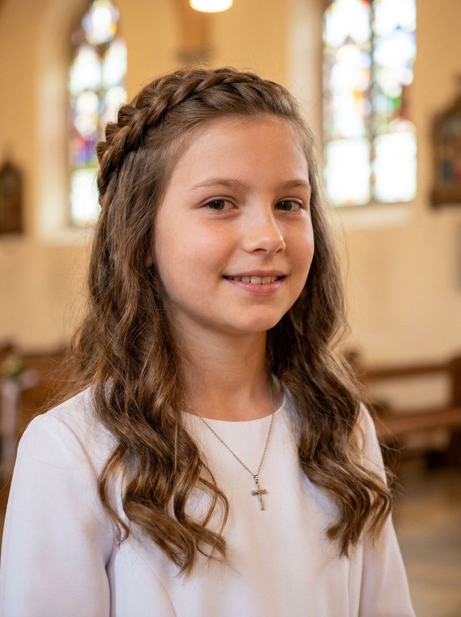 Dutch Braid Half-Up - Flechtfrisuren zur Kommunion